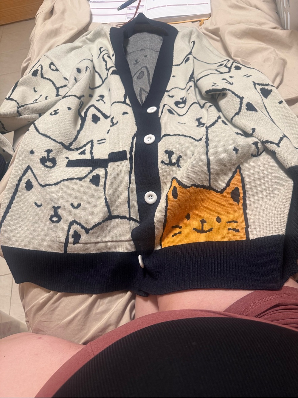 SHEIN Curve+ Kawaii Cat Cardigan – 5X / US 22